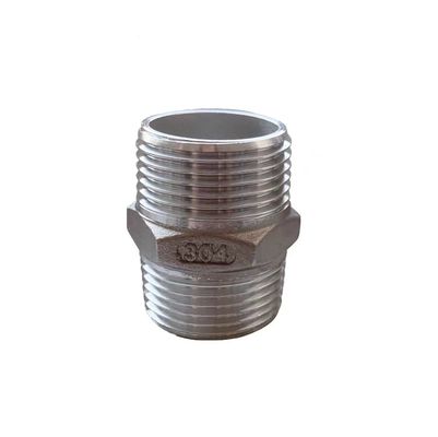 Stainless Steel 201 304 316 Casting Hexagon Nipple Double Ferrule Pipe Fittings 1/4''-4.0