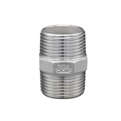 Stainless Steel 201 304 316 Casting Hexagon Nipple Double Ferrule Pipe Fittings 1/4''-4.0