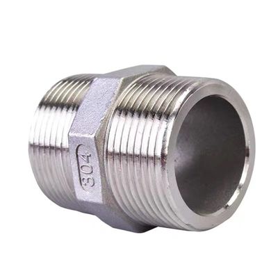 Stainless Steel 201 304 316 Casting Hexagon Nipple Double Ferrule Pipe Fittings 1/4''-4.0