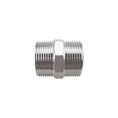 Stainless Steel 201 304 316 Casting Hexagon Nipple Double Ferrule Pipe Fittings 1/4''-4.0