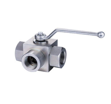 Female Connection High Pressure 3 Way Ball Valve 1/2 inch NPT for Fluid Management