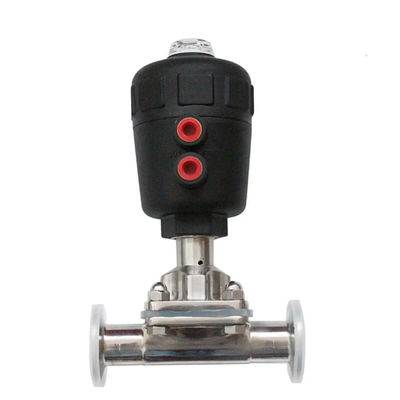 Casting WZ Food Grade Aseptic Pneumatic Actuated Tank Bottom 2'' Sanitary Tri-clamp Diaphragm Valve 1/8''-4