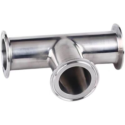 Stainless Steel 316 304 Polishing Sanitary Ss304 3-way Tri-Clamped Equal Tee for Food Milk