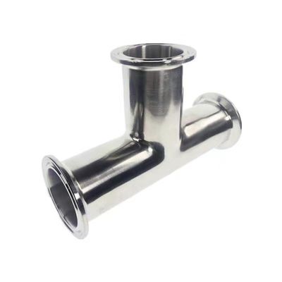 Stainless Steel 316 304 Polishing Sanitary Ss304 3-way Tri-Clamped Equal Tee for Food Milk