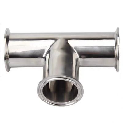 Stainless Steel 316 304 Polishing Sanitary Ss304 3-way Tri-Clamped Equal Tee for Food Milk