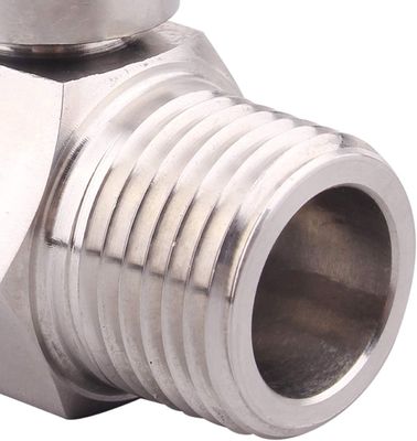 1/2" Stainless Mini Ball Valve with Female x Male NPT Thread and Stainless Steel Handle