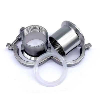Cylindrical Head Code WZ SS 304 316 Tri Clamp Quick Connect Sanitary Pipe Clamp Set