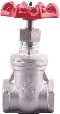 1"-8" Customized Support Heavy Duty Stainless Steel Female x Female Thread Gate Valve