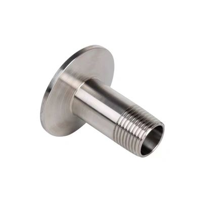 Silver 1/2" 3/4'' BSP Male NPT Thread Ferrule Type Tri Clamp Pipe Fitting for Sanitary