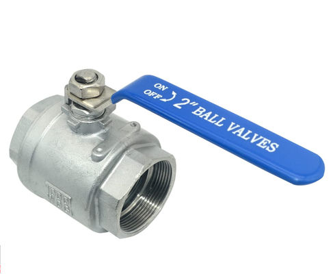 Industrial Stainless Steel 316 2" NPT Female Full Port Ball Valve Vinyl Handle WOG1000