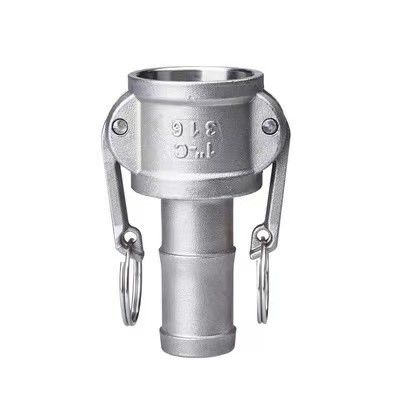 304 316 Straight Sockets with Locking Levers Barbed Hose Camlock C Cam-and-Groove Couplings