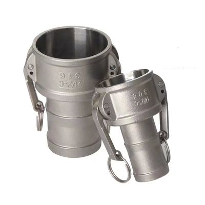 304 316 Straight Sockets with Locking Levers Barbed Hose Camlock C Cam-and-Groove Couplings