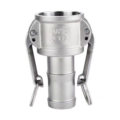 304 316 Straight Sockets with Locking Levers Barbed Hose Camlock C Cam-and-Groove Couplings