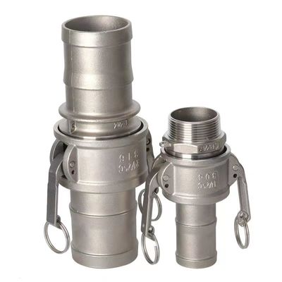 304 316 Straight Sockets with Locking Levers Barbed Hose Camlock C Cam-and-Groove Couplings