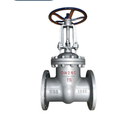 Silver DN50 DN80 Stainless Steel 304 Non-Rising Stem Flange Gate Valve with Hand Wheel