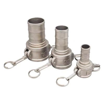 304 316 Straight Sockets with Locking Levers Barbed Hose Camlock C Cam-and-Groove Couplings