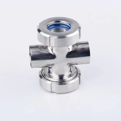 SS304/SS316L Stainless Steel 4 Way Cross Union Sight Glass for Hygienic Butt Welding