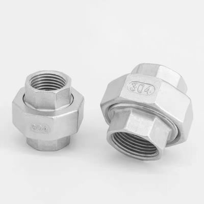 Hexagon Head Stainless Steel Double Internal Thread Coupling Connector NPT BSP 1/4''-4.0
