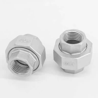 Hexagon Head Stainless Steel Double Internal Thread Coupling Connector NPT BSP 1/4''-4.0