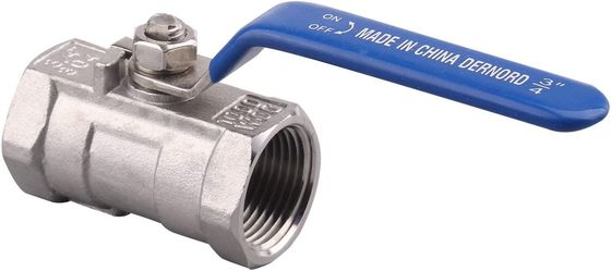 Customized Stainless Steel Ball Valve 1PC Type NPT Standard Port for Water Oil and Gas