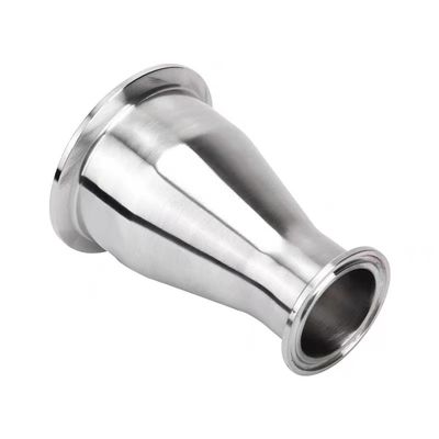 2" Tube OD to 1-1/2" Tube OD Tri-Clamp Sanitary Fitting Reducer in SS 304 316 Material