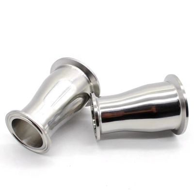 2" Tube OD to 1-1/2" Tube OD Tri-Clamp Sanitary Fitting Reducer in SS 304 316 Material