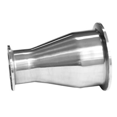 2" Tube OD to 1-1/2" Tube OD Tri-Clamp Sanitary Fitting Reducer in SS 304 316 Material