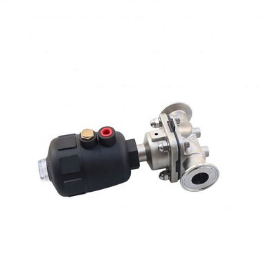 Sanitary Stainless Steel 304 316L Pneumatic Clamp Diaphragm Valve ISO9001 Certified