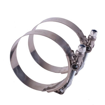 1''-8'' Female Thread Stainless Steel Custom T-Bolt Hose Clamps T Type Metal Clips