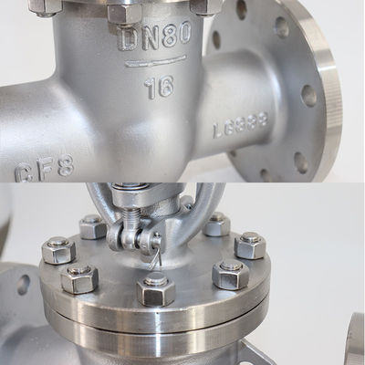 Light/Medium Duty 304 Stainless Steel Globe Valve with 2" API Flange and Manual Control