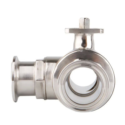 Food Grade Silver T Type TRI CLAMP 3 Way Ball Valve Stainless Steel 304 316 WZ 3A/DIN/SMS
