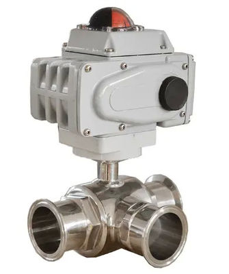 Food Grade Silver T Type TRI CLAMP 3 Way Ball Valve Stainless Steel 304 316 WZ 3A/DIN/SMS