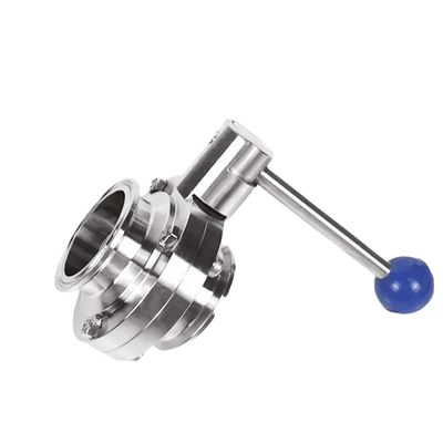 1"-6" Port Size Stainless Steel Tri Clamp Ferrule Butterfly Valve for Sanitary Needs