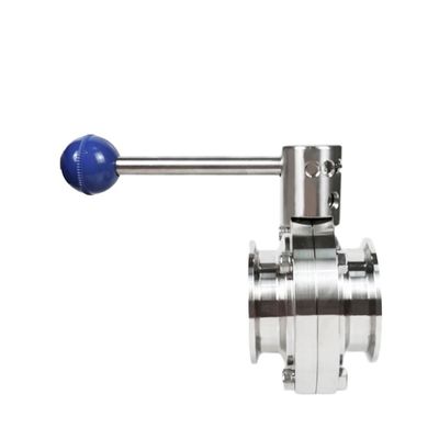 1"-6" Port Size Stainless Steel Tri Clamp Ferrule Butterfly Valve for Sanitary Needs