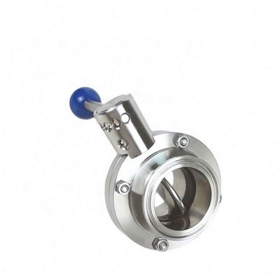1"-6" Port Size Stainless Steel Tri Clamp Ferrule Butterfly Valve for Sanitary Needs