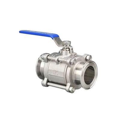 DN20-DN300 Sanitary Stainless Steel 3pcs Ball Valve with Tri Clamp Connection and Size