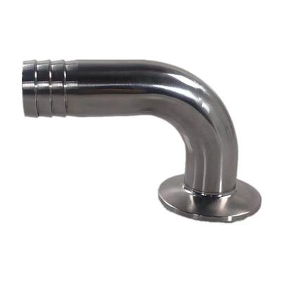 Sanitary SS304 316 316L Tri Clamp 90DEG Hose Barb Tri Clover Compatible Hose Coupling Fitting Food Grade Adapter