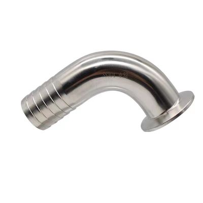 Sanitary SS304 316 316L Tri Clamp 90DEG Hose Barb Tri Clover Compatible Hose Coupling Fitting Food Grade Adapter