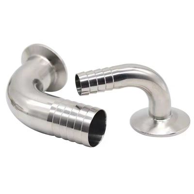 Sanitary SS304 316 316L Tri Clamp 90DEG Hose Barb Tri Clover Compatible Hose Coupling Fitting Food Grade Adapter