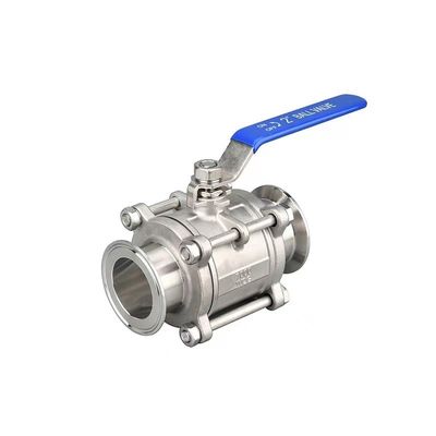DN20-DN300 Sanitary Stainless Steel 3pcs Ball Valve with Tri Clamp Connection and Size