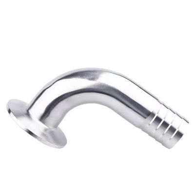 Sanitary SS304 316 316L Tri Clamp 90DEG Hose Barb Tri Clover Compatible Hose Coupling Fitting Food Grade Adapter