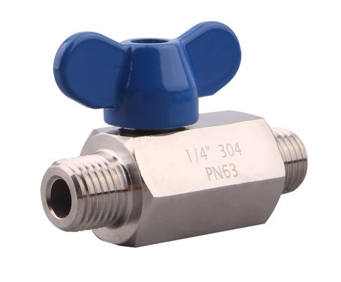 Stainless Steel Mini Ball Valve 1/4 Inch NPT Thread Male Standard or Customized Support