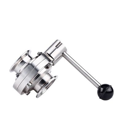 WZ Ss 304 316 Stainless Steel Valved Vacuum Tri-clamp Butterfly Valve for Pipe Lines