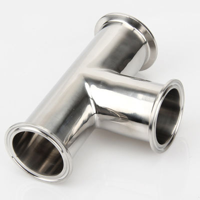 Hexagon Clamp Tee 3 Way Stainless Steel 304 with 3 Silicone Gaskets Fits 1.5" Tri Clamp