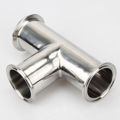 Hexagon Clamp Tee 3 Way Stainless Steel 304 with 3 Silicone Gaskets Fits 1.5" Tri Clamp