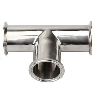 Hexagon Clamp Tee 3 Way Stainless Steel 304 with 3 Silicone Gaskets Fits 1.5" Tri Clamp