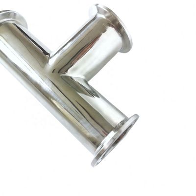 Hexagon Clamp Tee 3 Way Stainless Steel 304 with 3 Silicone Gaskets Fits 1.5" Tri Clamp