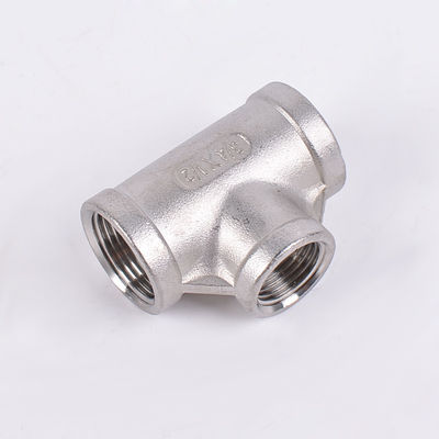 Female NPT Threaded Sanitary Stainless Steel Casting Pipe Fittings 201/304 Reducing Tee