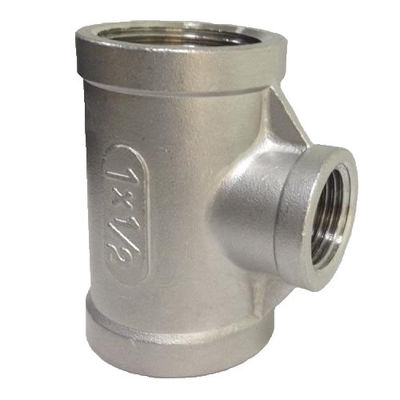 Female NPT Threaded Sanitary Stainless Steel Casting Pipe Fittings 201/304 Reducing Tee
