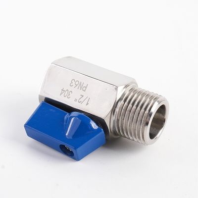 3/4"-12" NPT Female Threaded Stainless Steel Mini Ball Valve with Hose Hose Barb